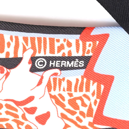 Hermes Silk En Liberte Twilly Ebene Jaune Bleu 3 of 4