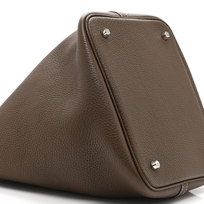 Hermes Taurillon Clemence Picotin Lock 22 MM Etoupe 9 of 10