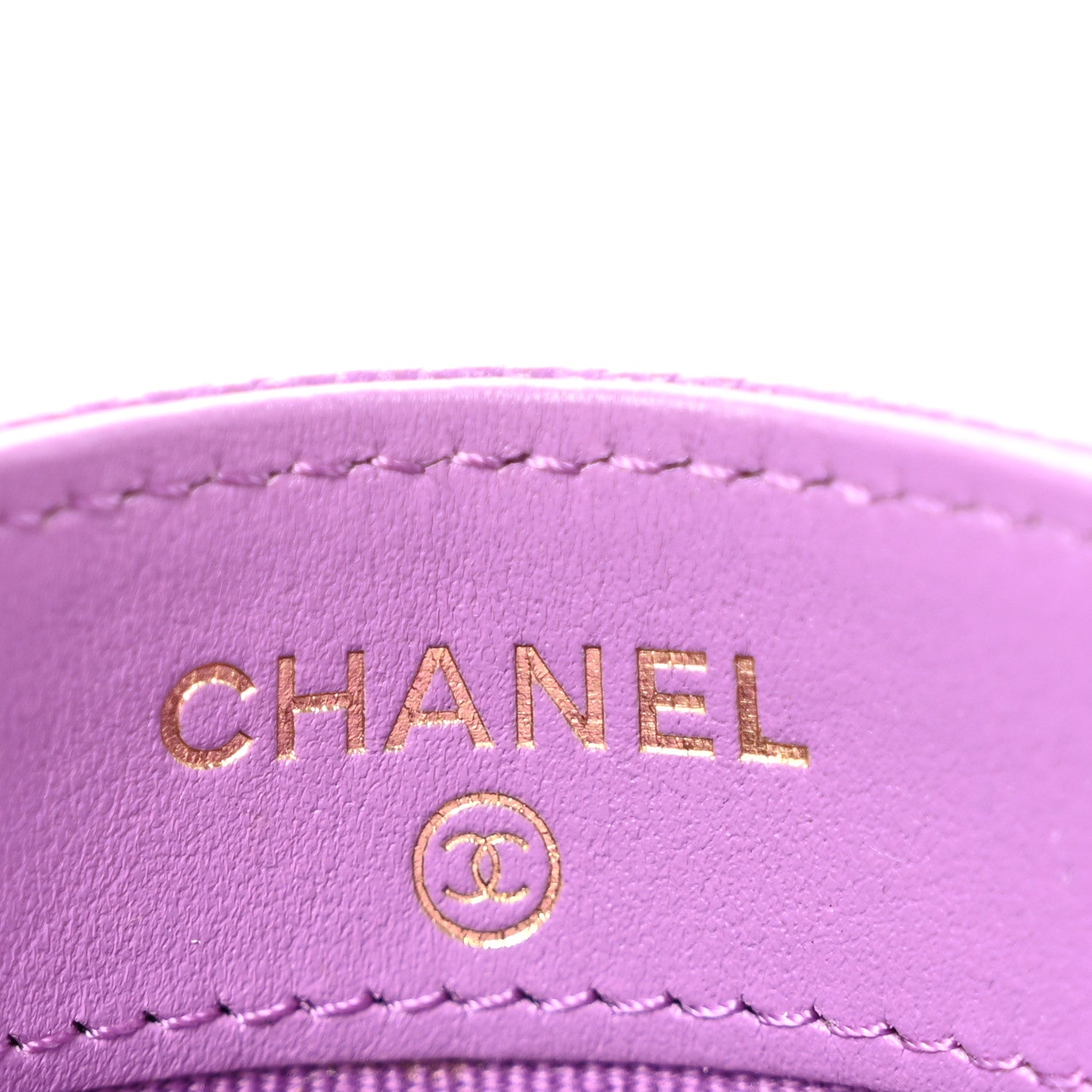 Chanel Caviar Quilted Card Holder Purple 6 of 10