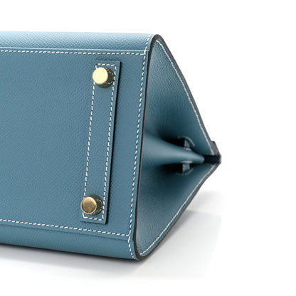 Hermes Epsom Birkin Sellier 25 New Blue Jean 9 of 10