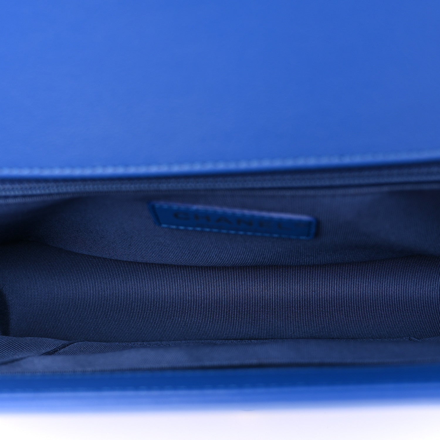 Chanel Lambskin Chevron Quilted New Medium Boy Flap Bright Blue 5 of 12