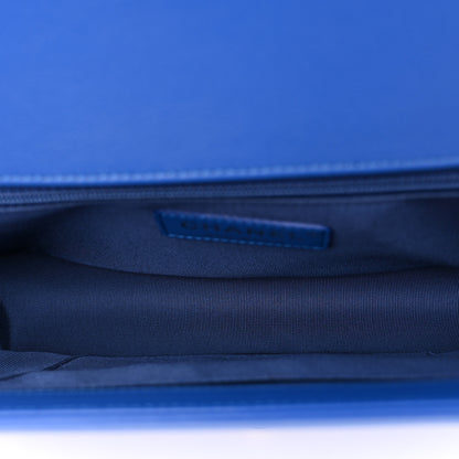 Chanel Lambskin Chevron Quilted New Medium Boy Flap Bright Blue 5 of 12