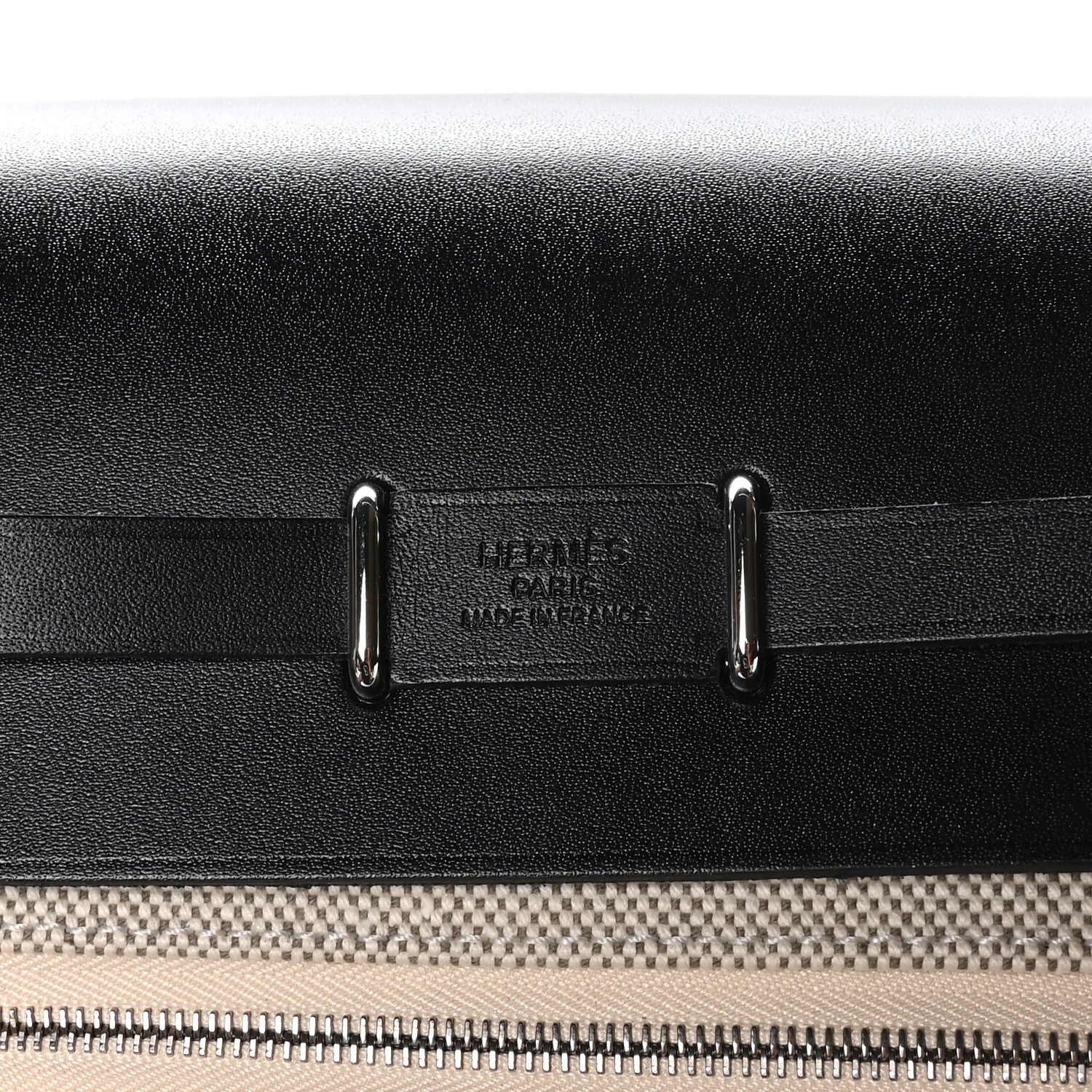 Hermes Toile H Vache Hunter Herbag Zip Retourne 20 Ecru Amande Black 6 of 11