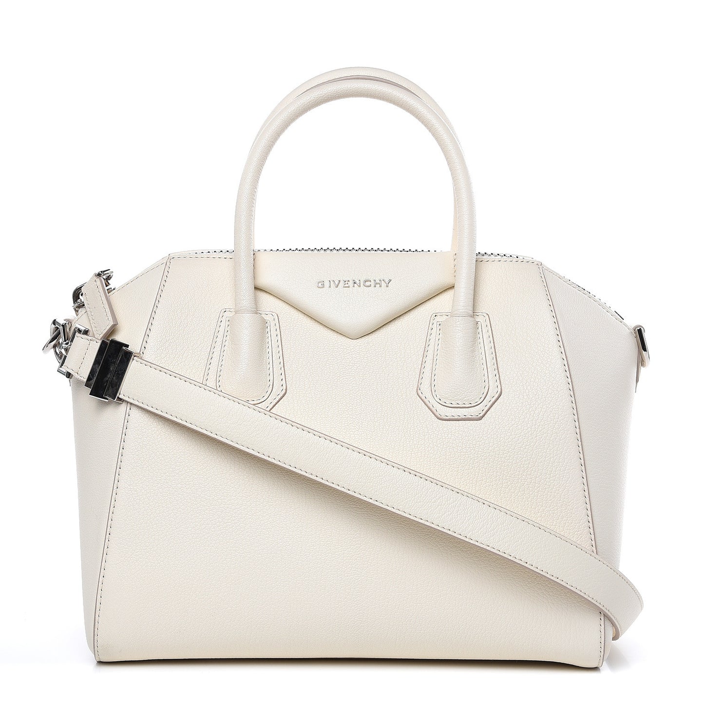 Sugar Goatskin Small Antigona Off White
