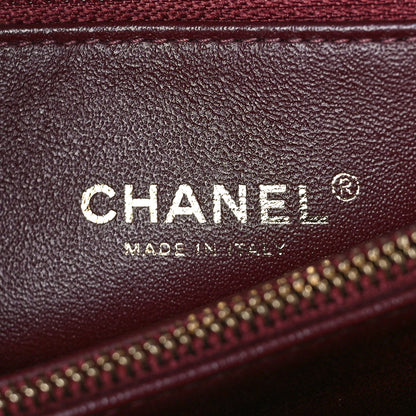 Chanel Caviar Lizard Quilted Medium Coco Handle Flap Burgundy 6 of 9
