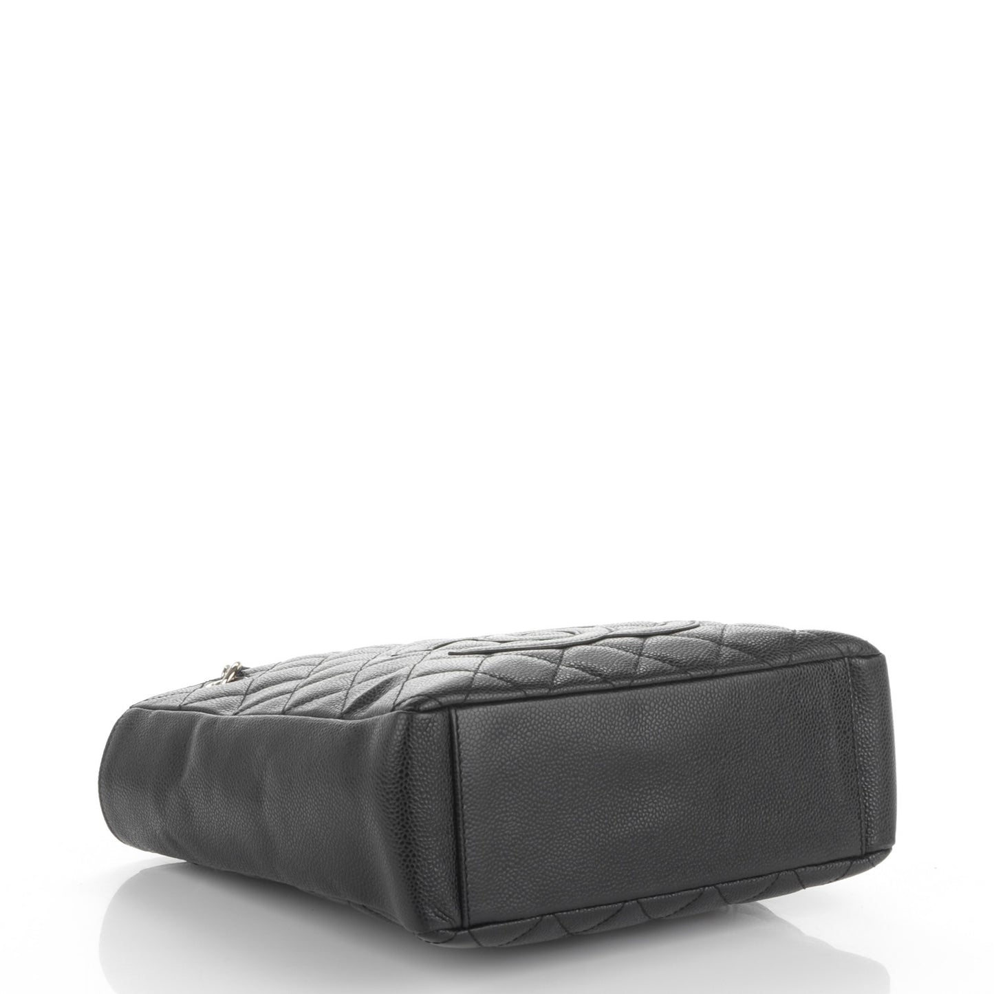 Caviar Quilted Petit Shopping Tote PST Black
