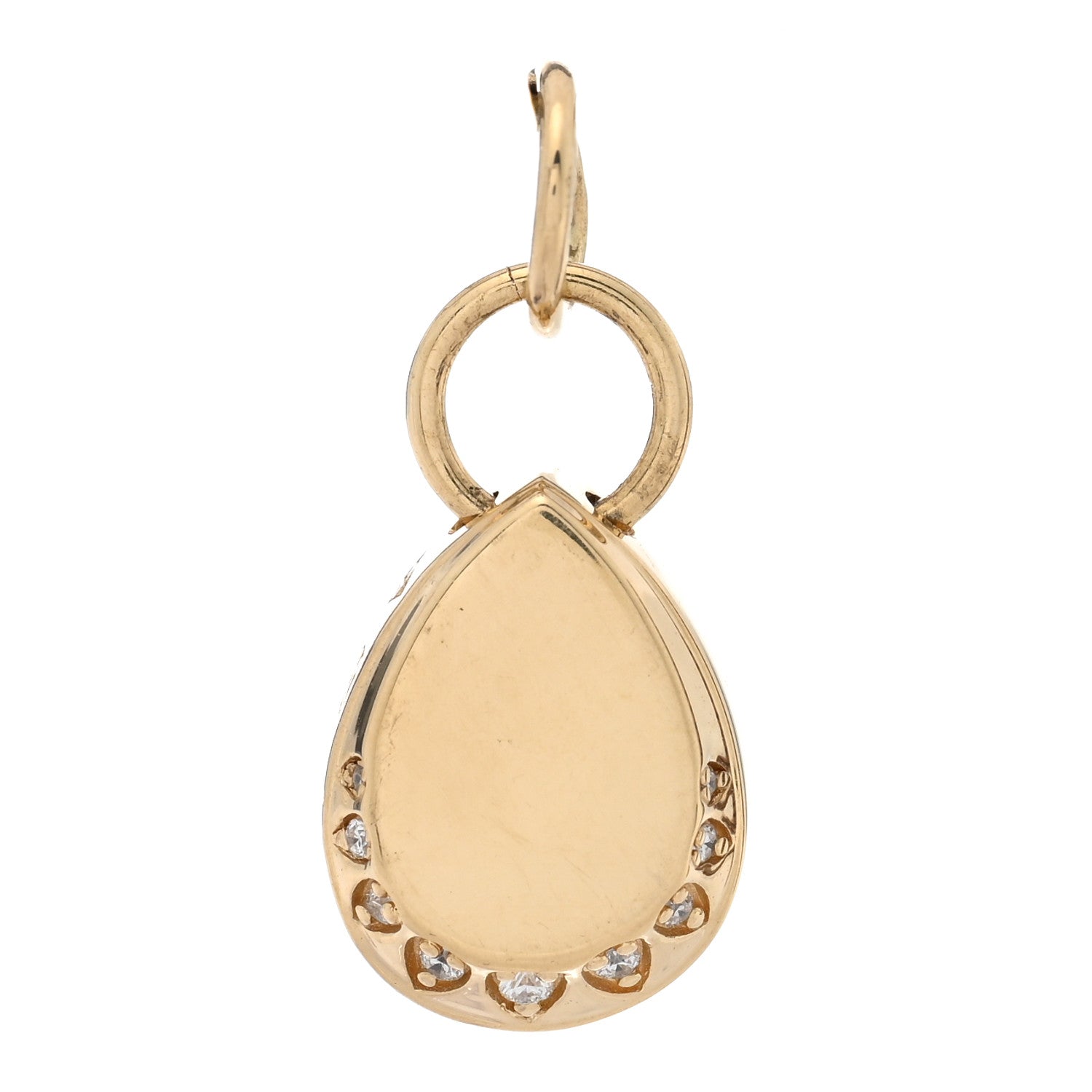 Foundrae 18K Yellow Gold Diamond Teardrop Pendant 1 of 4