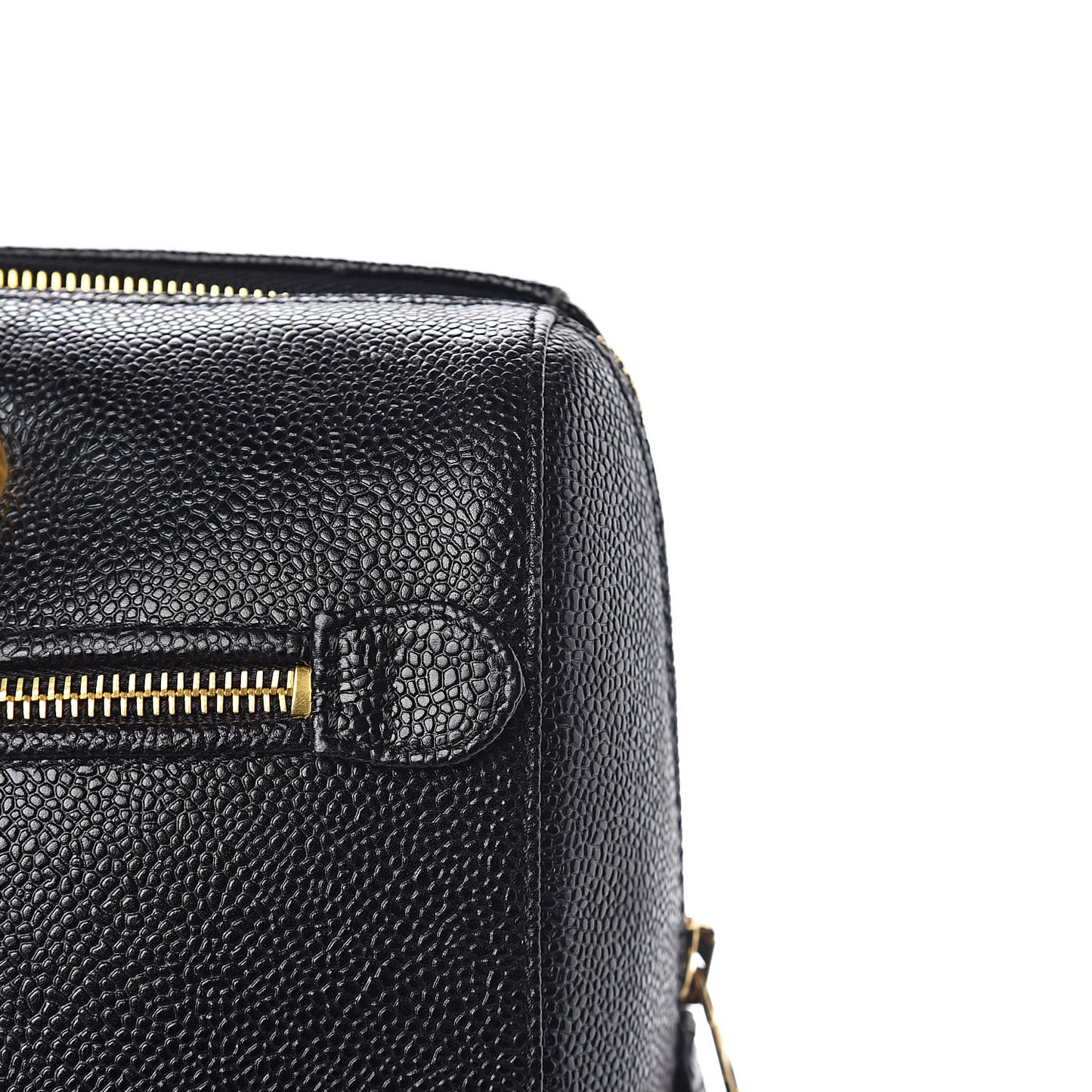 Caviar Large CC Shoulder Bag Black