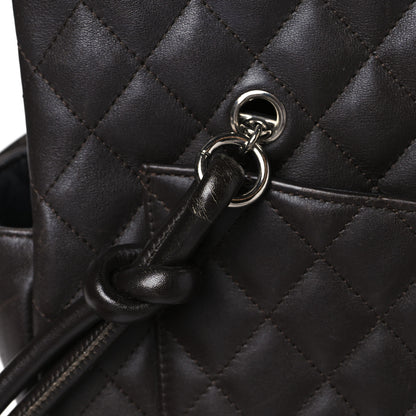 Chanel Calfskin Quilted Large Cambon Flap Brown Beige 11 of 14