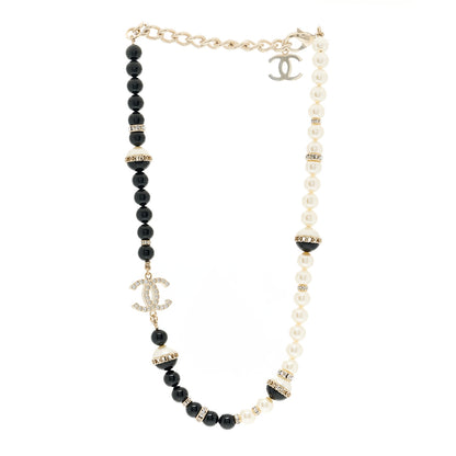 Chanel Pearl Crystal Bead Divine Higness Necklace Black 3 of 6