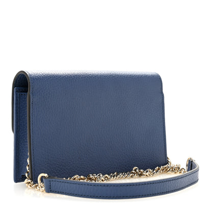 Gucci Dollar Calfskin Interlocking G Chain Wallet Caspian 3 of 11