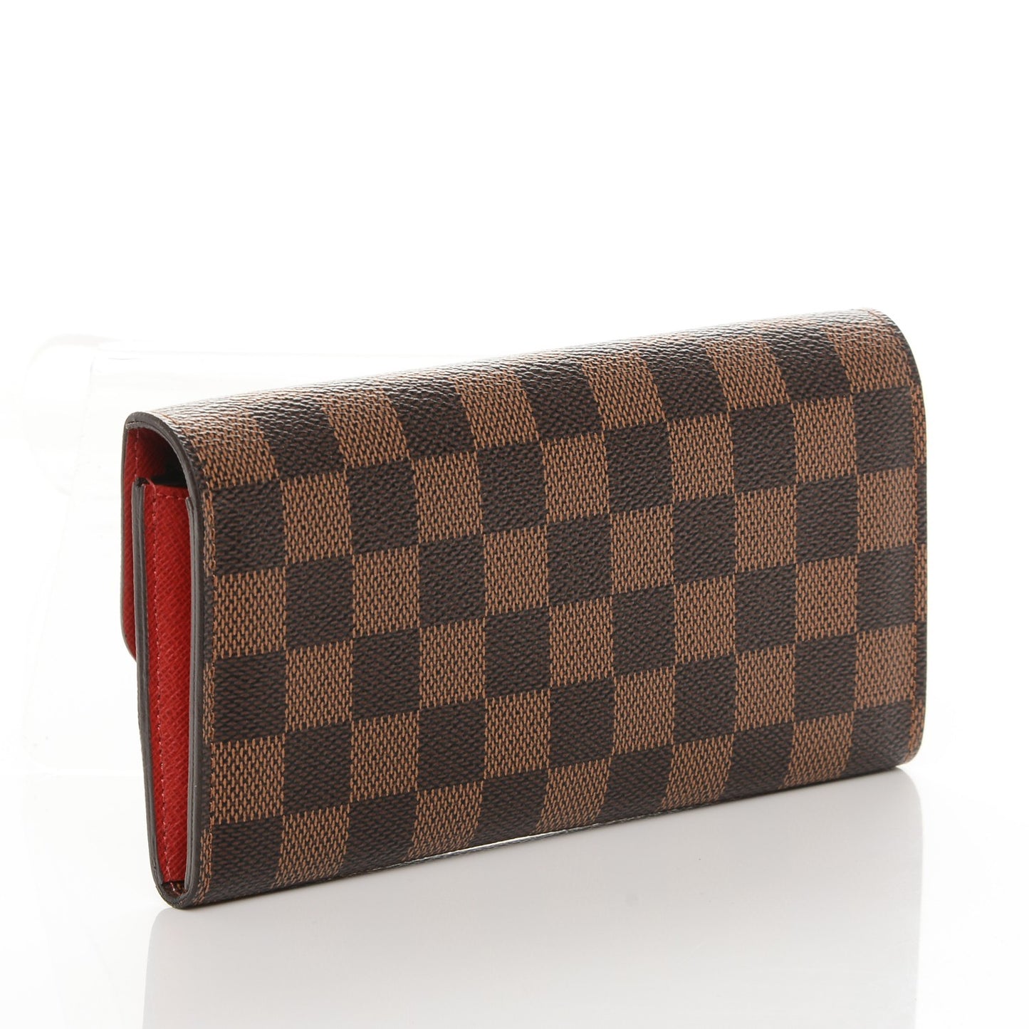 Damier Ebene Emilie Wallet Red