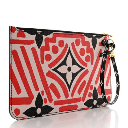 Louis Vuitton Monogram Giant Crafty Neverfull MM GM Pochette Creme Rouge Black 3 of 7