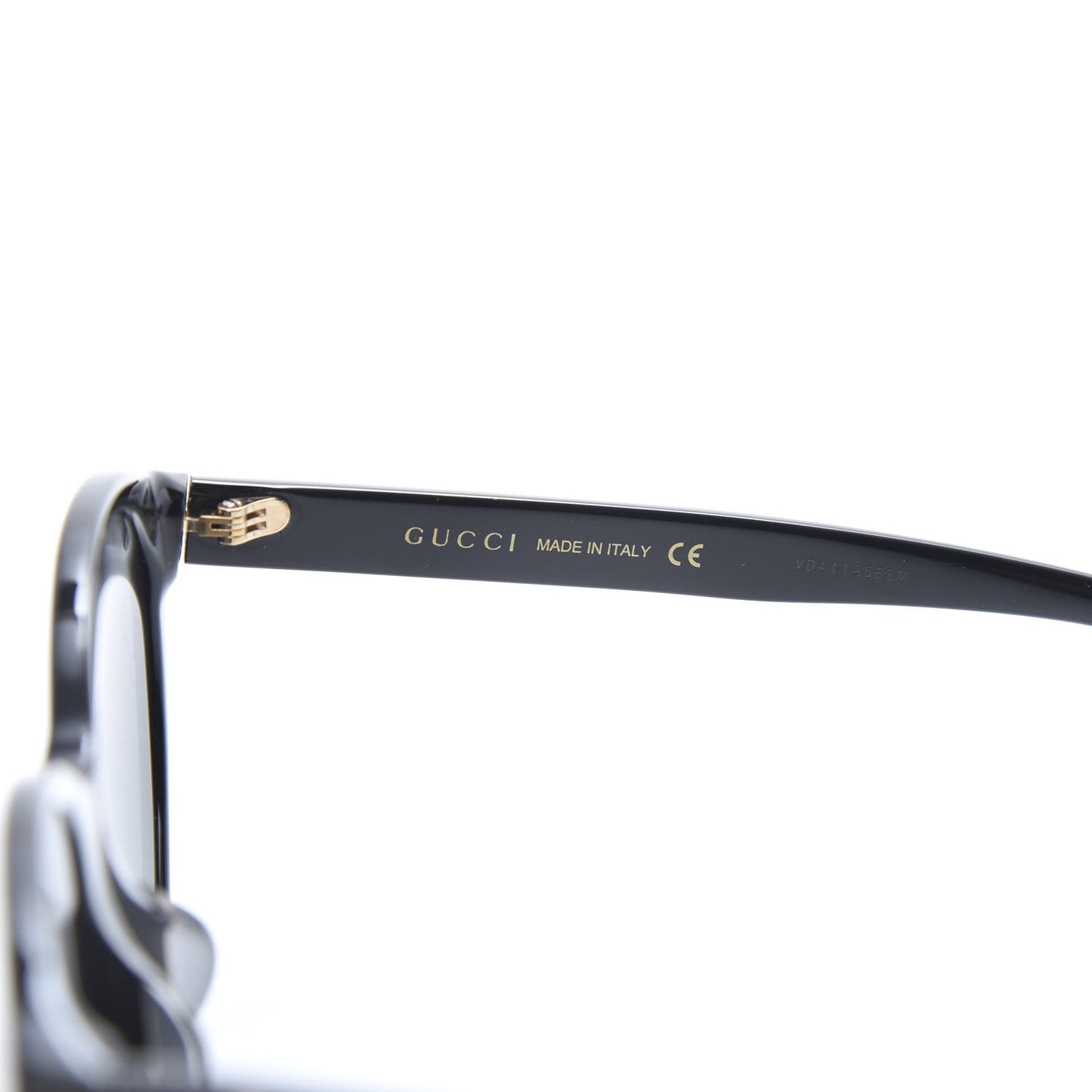 Round Frame Crystal Sunglasses GG 0419S Black