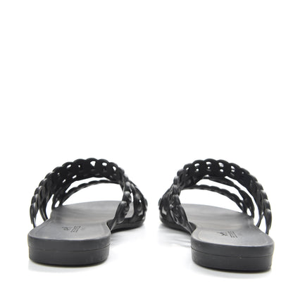 Hermes Rubber Chaine d'Ancre Nude Sandals 36 Black 6 of 8