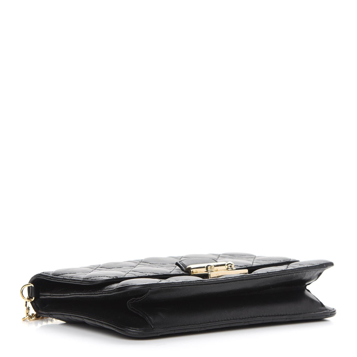 Lambskin Cannage Miss Dior Promenade Pouch Black