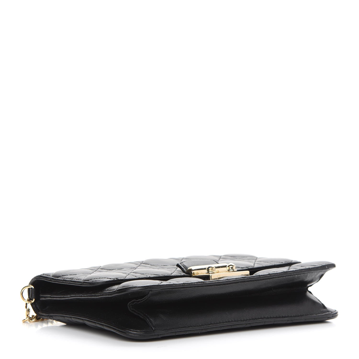 Christian Dior Lambskin Cannage Miss Dior Promenade Pouch Black 4 of 8
