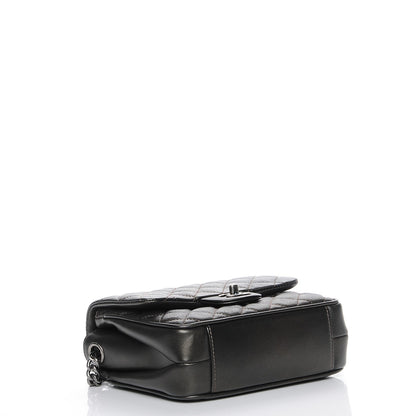 Chanel Metallic Goatskin Quilted Small Rock In Rome Flap Charcoal 4 of 8