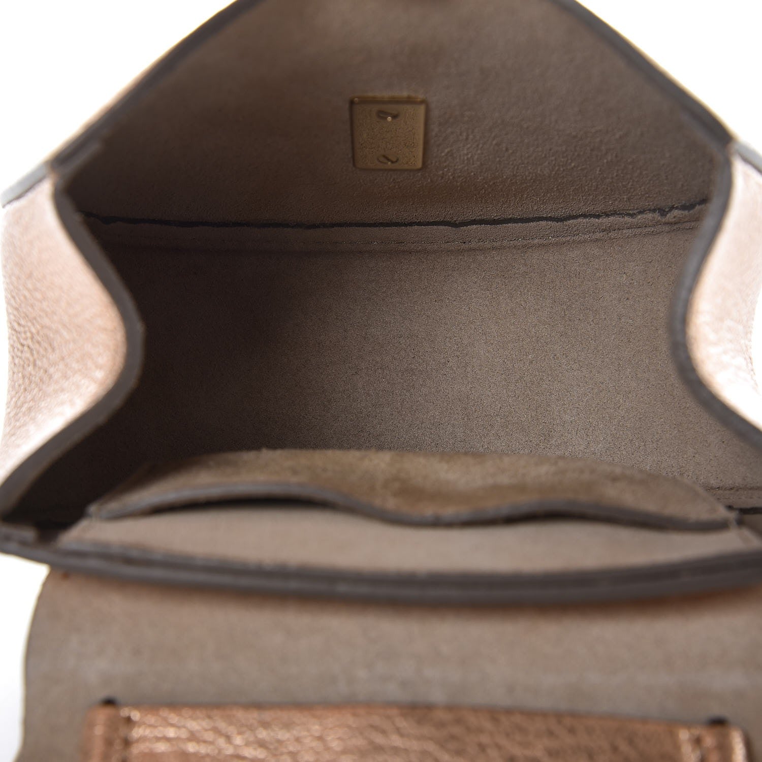 Chloe Metallic Grained Goatskin Nano Drew Shoulder Bag Abstract Gold 5 of 7