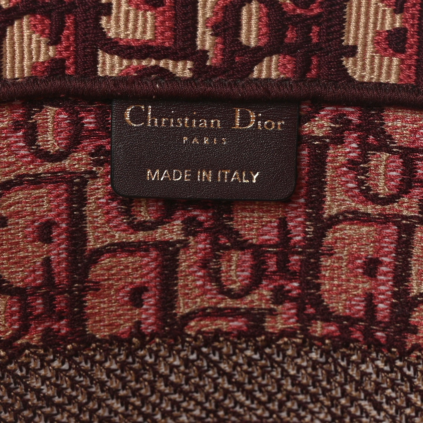 Oblique Medium Book Tote Burgundy Multicolor