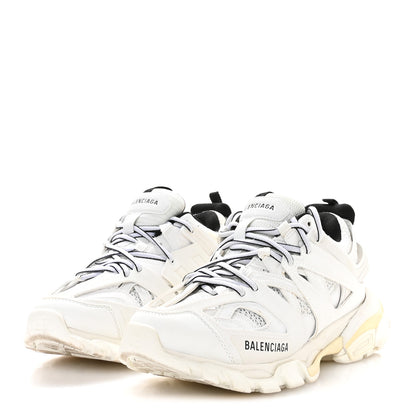 Balenciaga Rubber Mesh Fabric Bicolor Recycled Sole Womens Track Sneakers 39 White Black 4 of 8