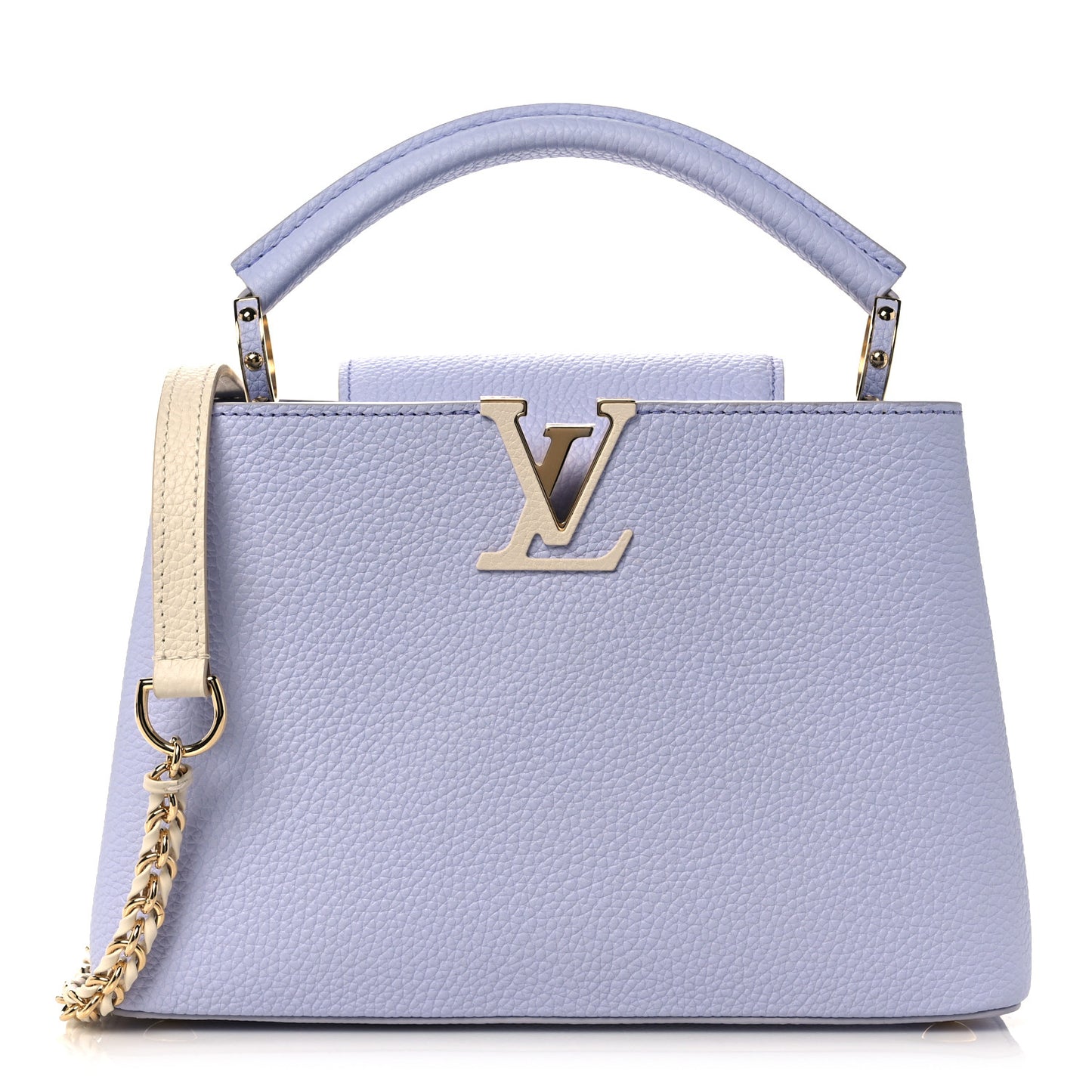 Taurillon Braided Chain Capucines BB Iris Creme