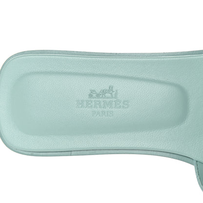 Hermes Epsom Oran Sandals 36.5 Vert Embrun 7 of 9