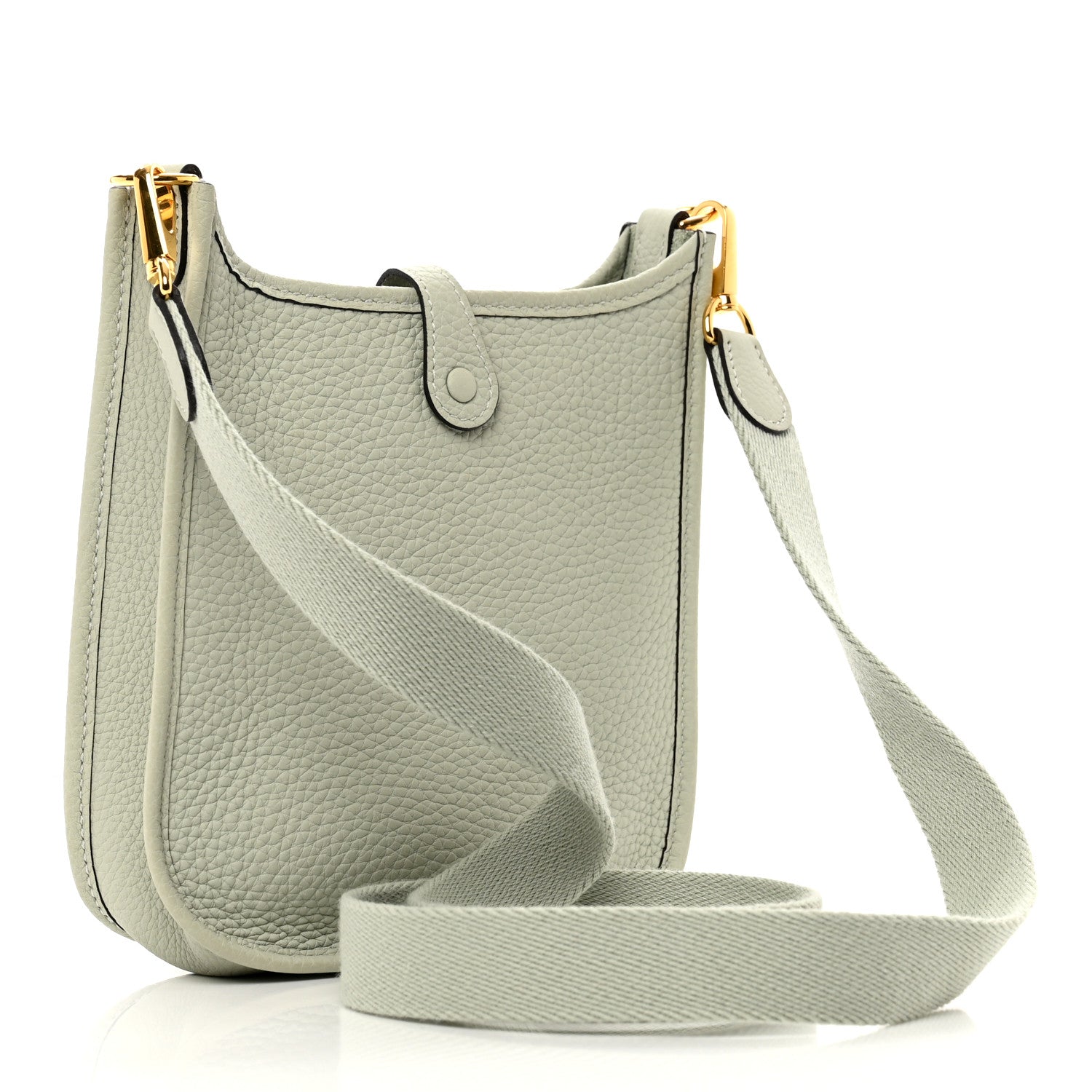 Hermes Taurillon Clemence Amazone Evelyne TPM Gris Neve 3 of 9