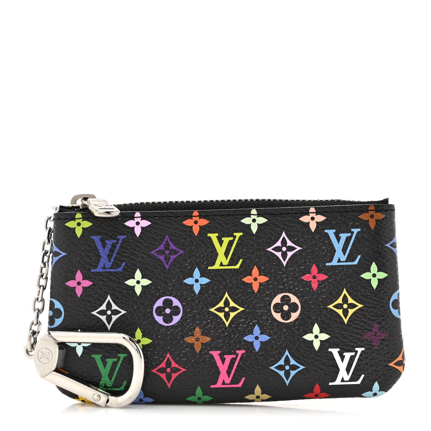 LV X TM Monogram Multicolor Key Pouch Black