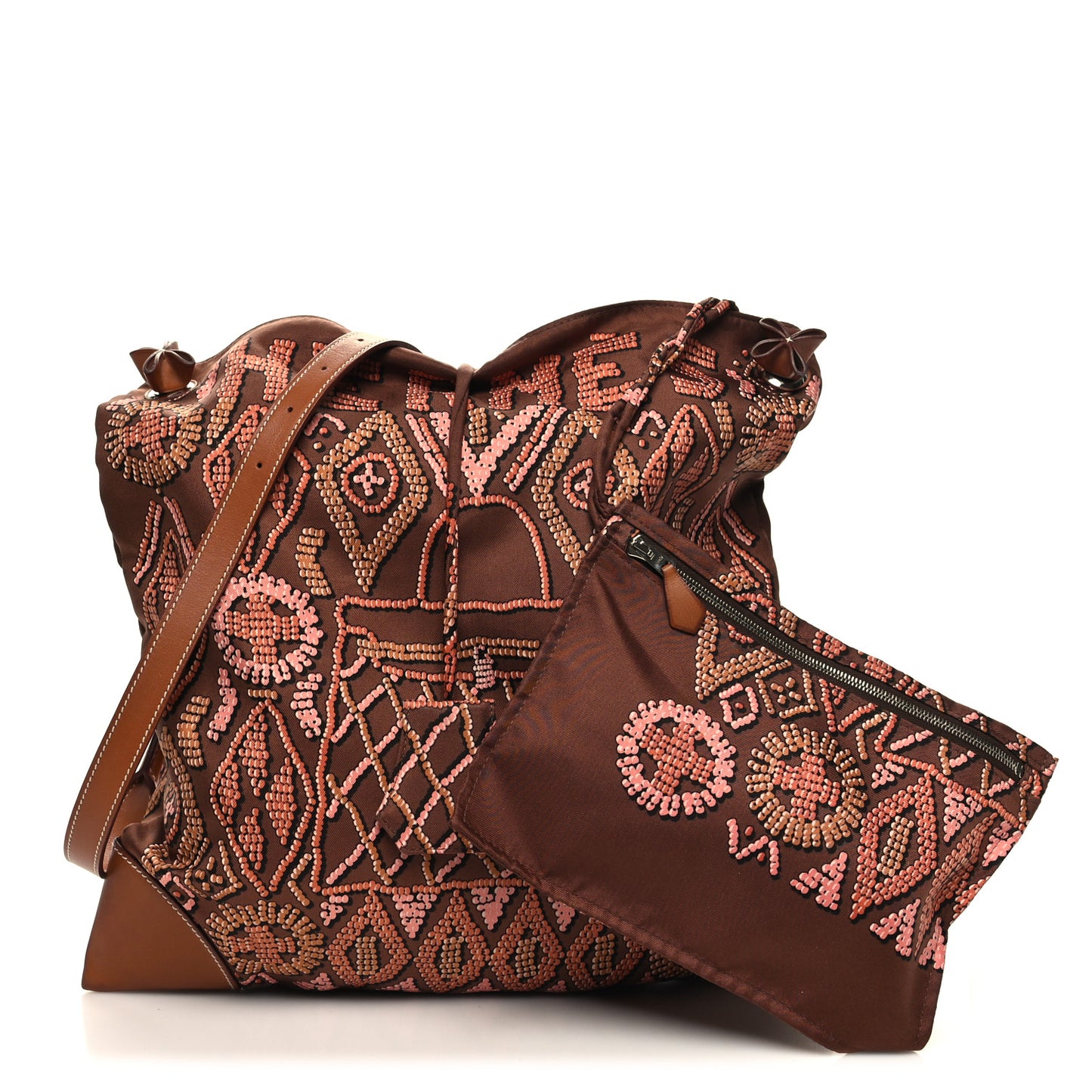 Silk Barenia Kelly En Perles Silky City 33 Bag Fauve Terre