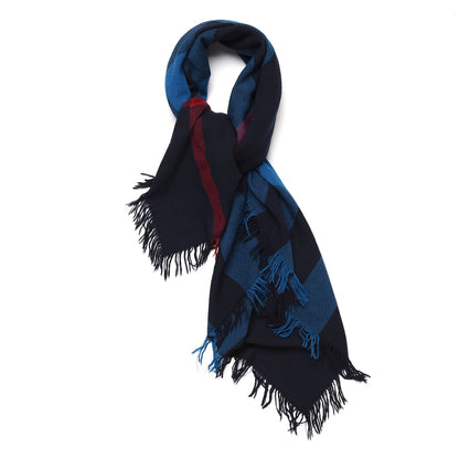 Burberry Merino Wool House Check Square Scarf Blue 1 of 6