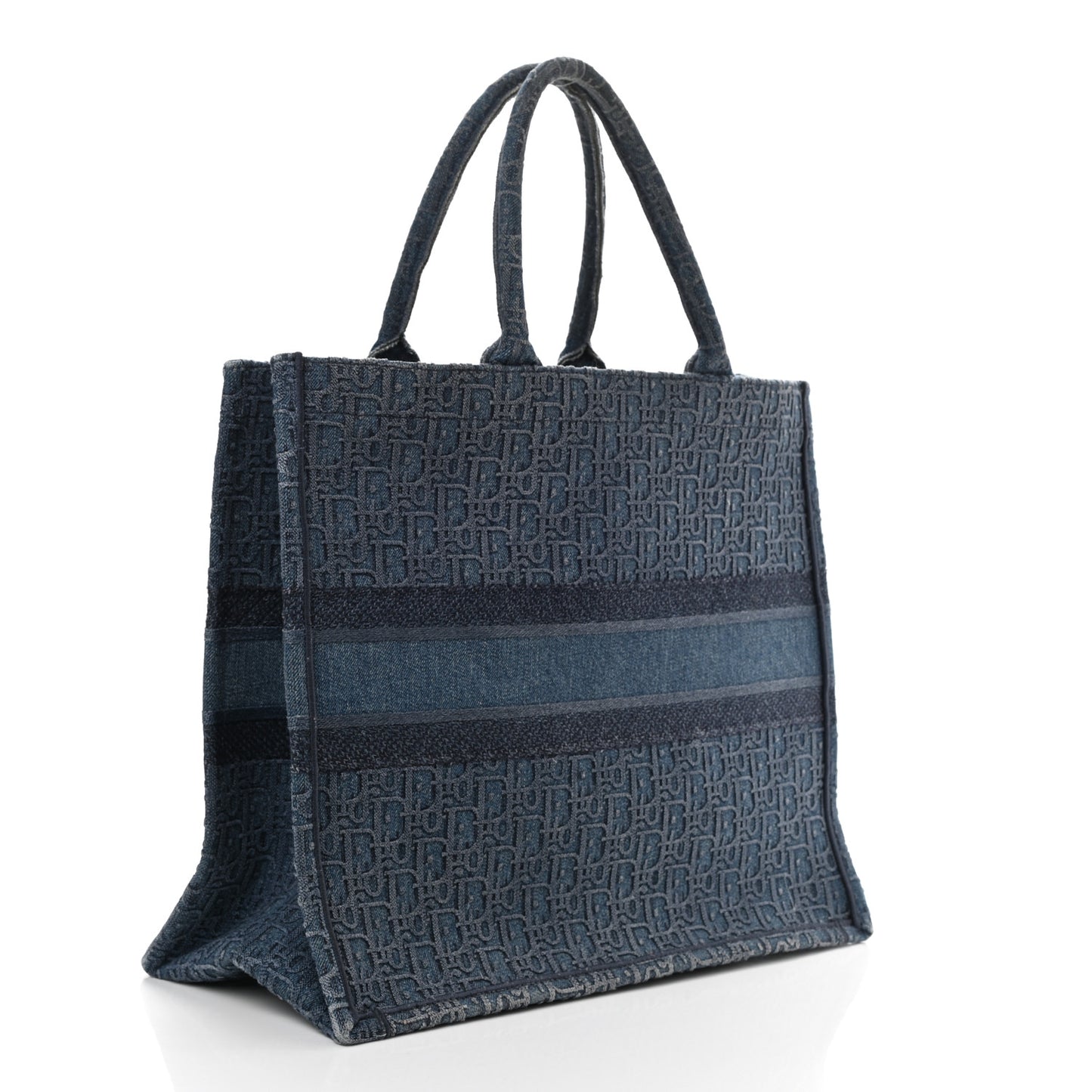 Oblique Denim Book Tote Denim Blue