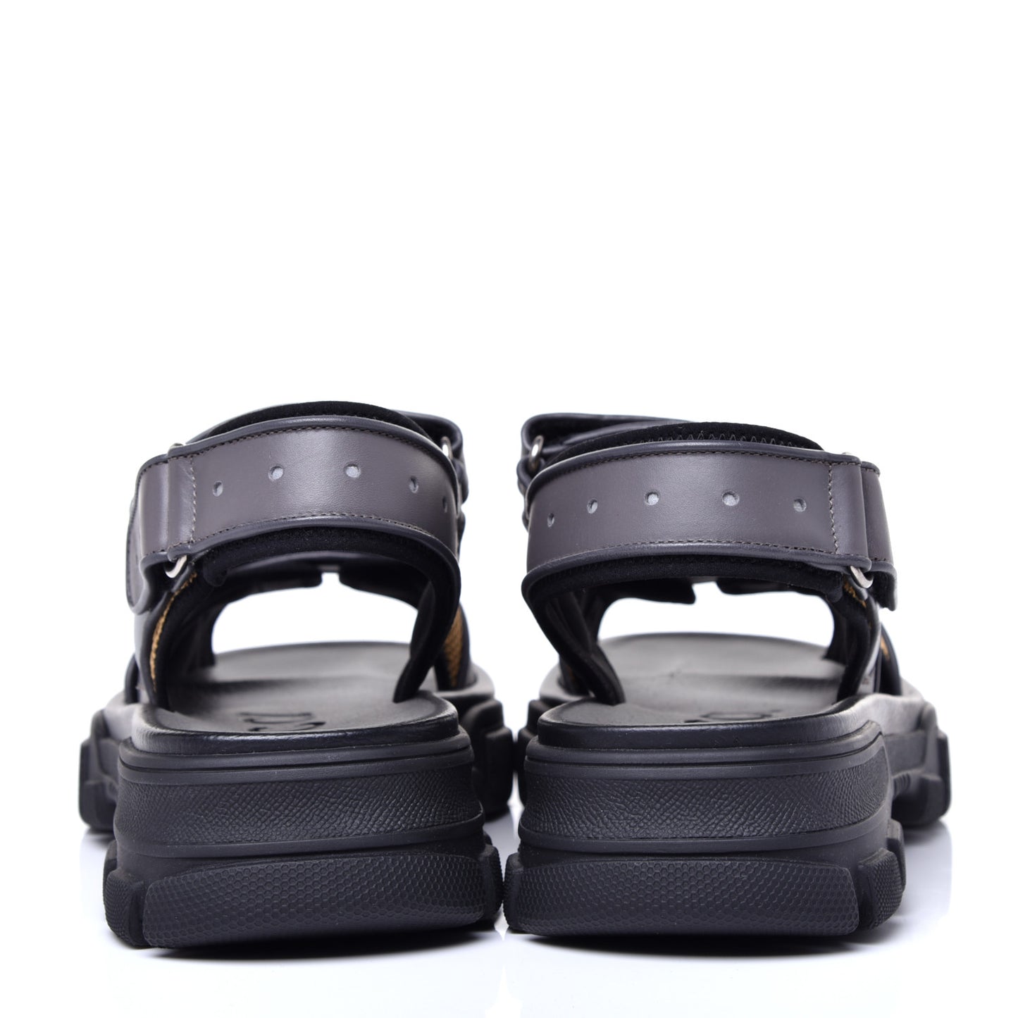 X SEGA Nappa Mesh Mens Aguru Sandals 8 Loess Black