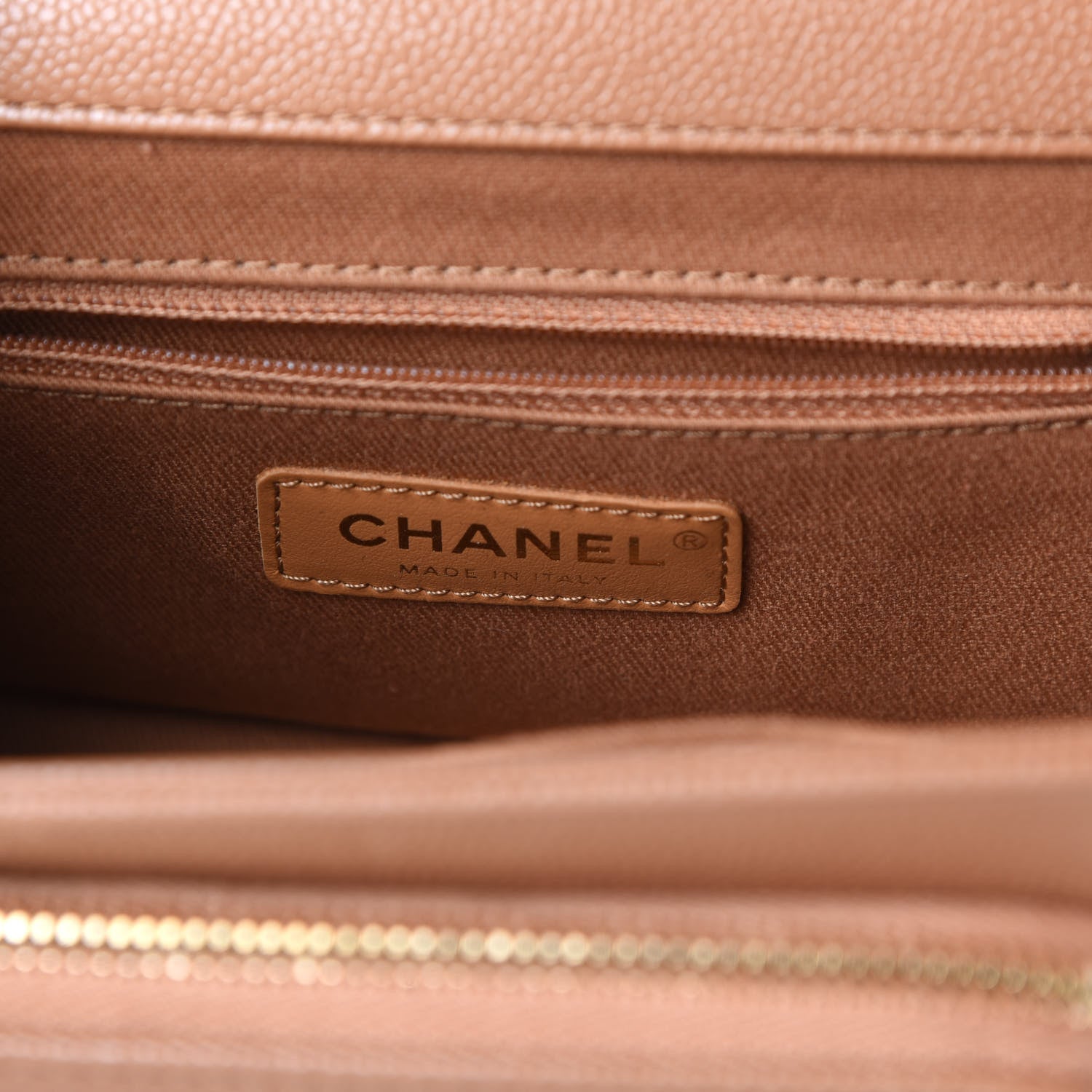 Chanel Caviar Quilted Small Business Affinity Flap Camel 8 of 10