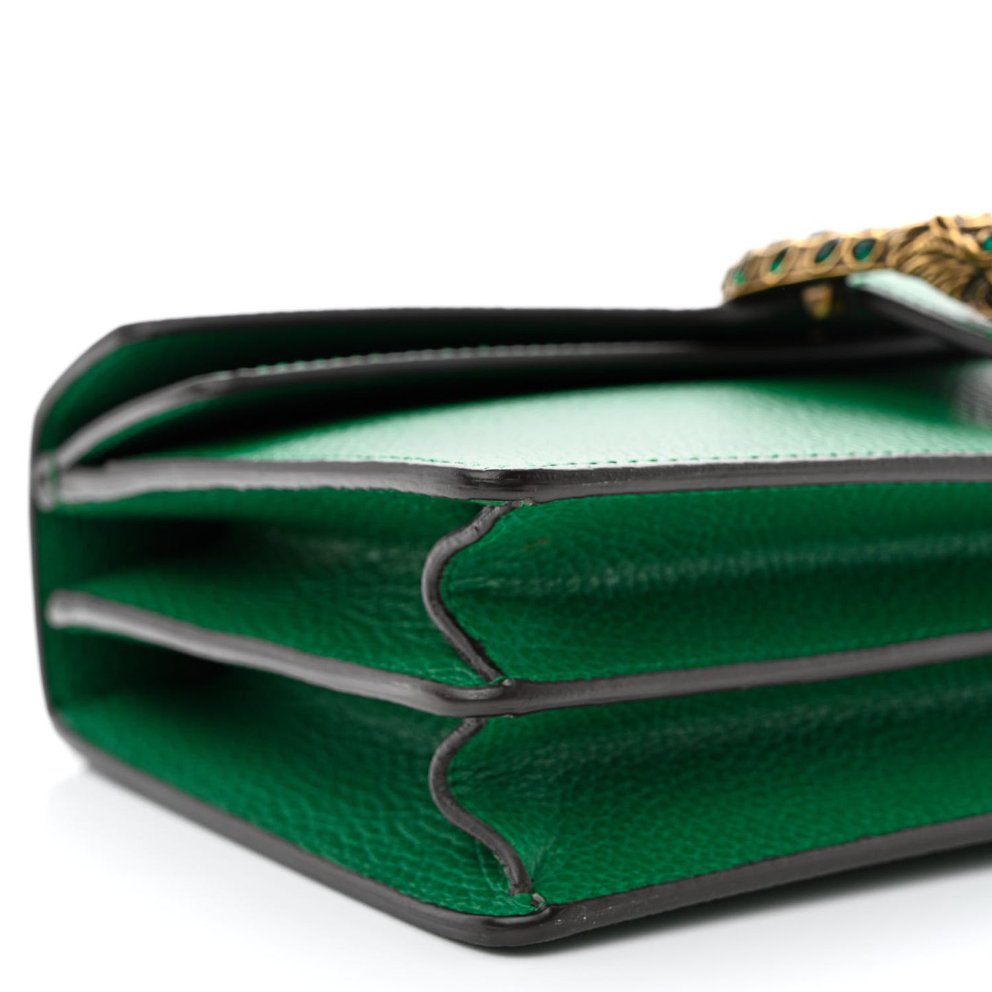 Pebbled Calfskin Small Dionysus Shoulder Bag Emerald