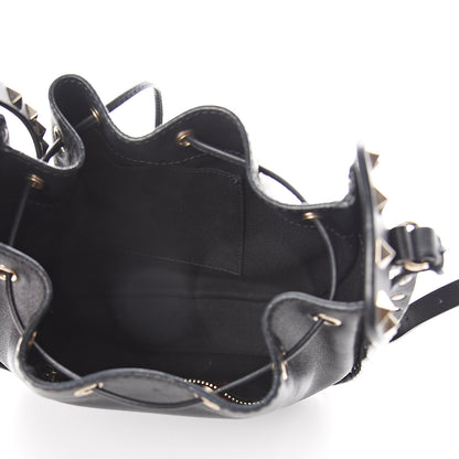 Valentino Garavani Vitello Rockstud Bucket Bag Black 4 of 8