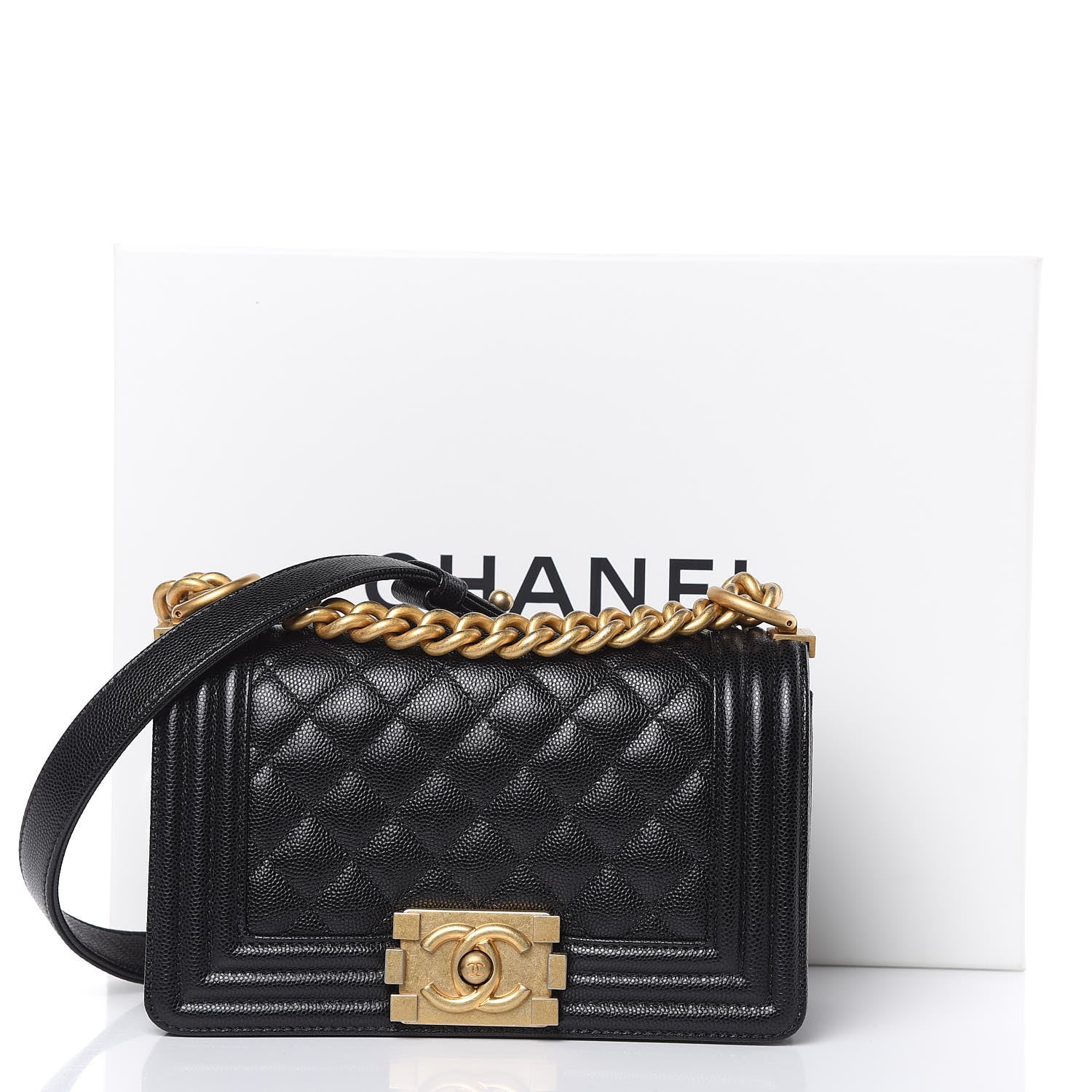 Chanel Caviar Quilted Small Boy Flap Black 10 of 10