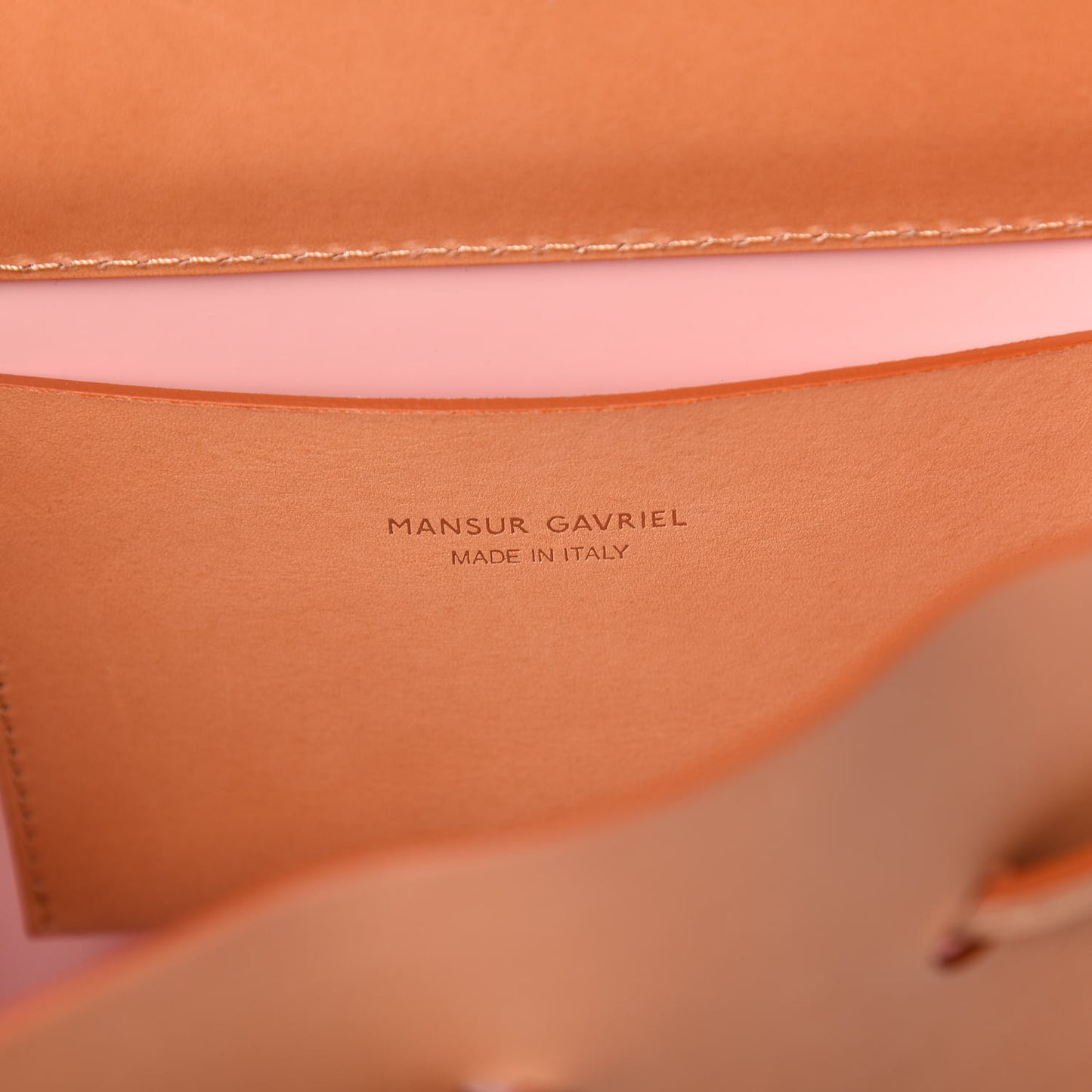 Calfskin Mini Mini Lady Bag Camello Rosa