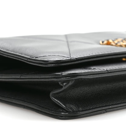 Chanel Lambskin Quilted Chanel 19 Wallet On Chain WOC Black 19 of 23