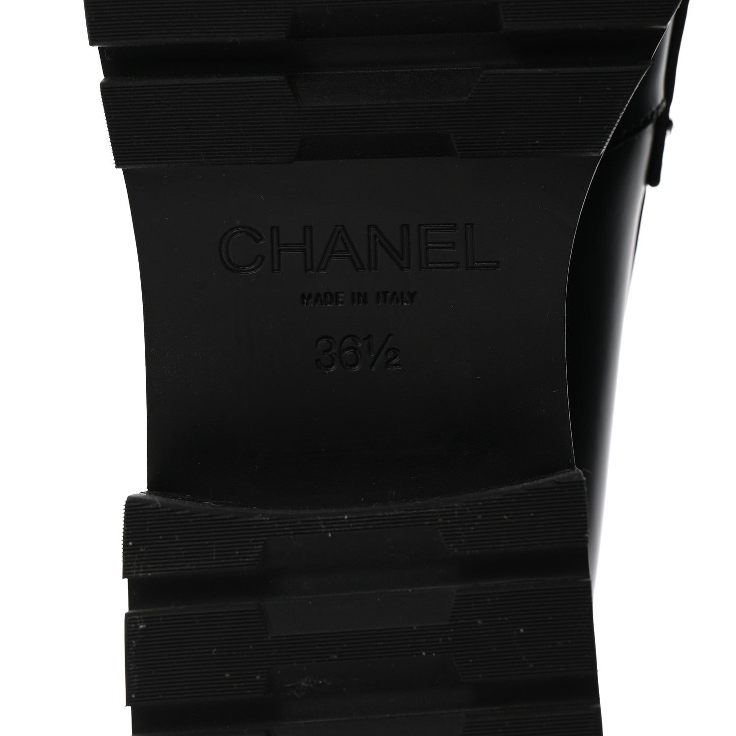 Chanel Calfskin Metal CC Loafers 36.5 Black 8 of 9