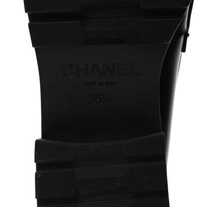 Chanel Calfskin Metal CC Loafers 36.5 Black 8 of 9