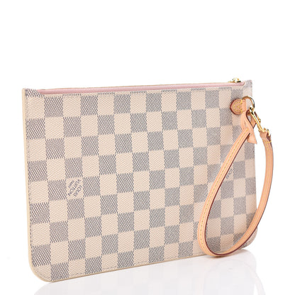 Louis Vuitton Damier Azur Neverfull MM GM Pochette Rose Ballerine 3 of 8