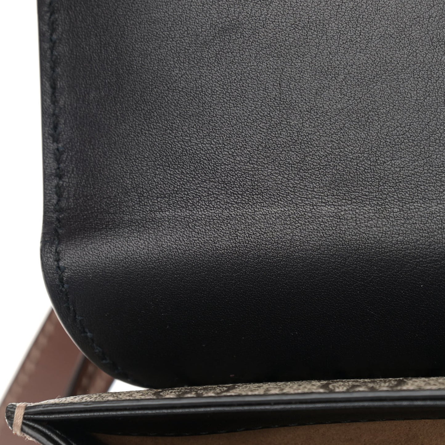 GG Supreme Monogram Calfskin Small Padlock Top Handle Bag Beige Black Cuir
