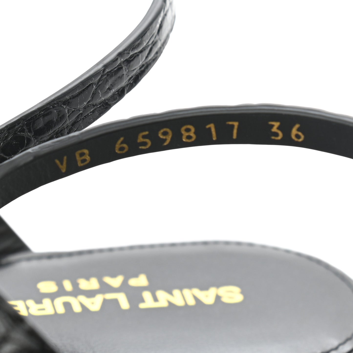 Patent Calfskin Cassandra Monogram Sandals 36 Black