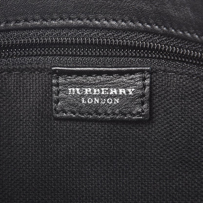 Burberry Smooth Calfskin Haymarket Check Horn Shoulder Bag Black 6 of 8