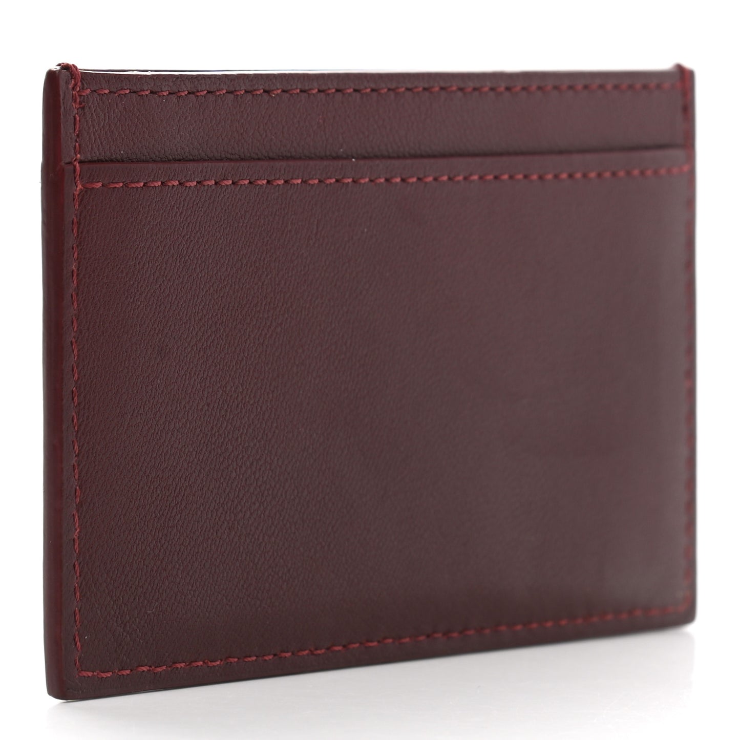 Smooth Lambskin Solo Card Holder Rust