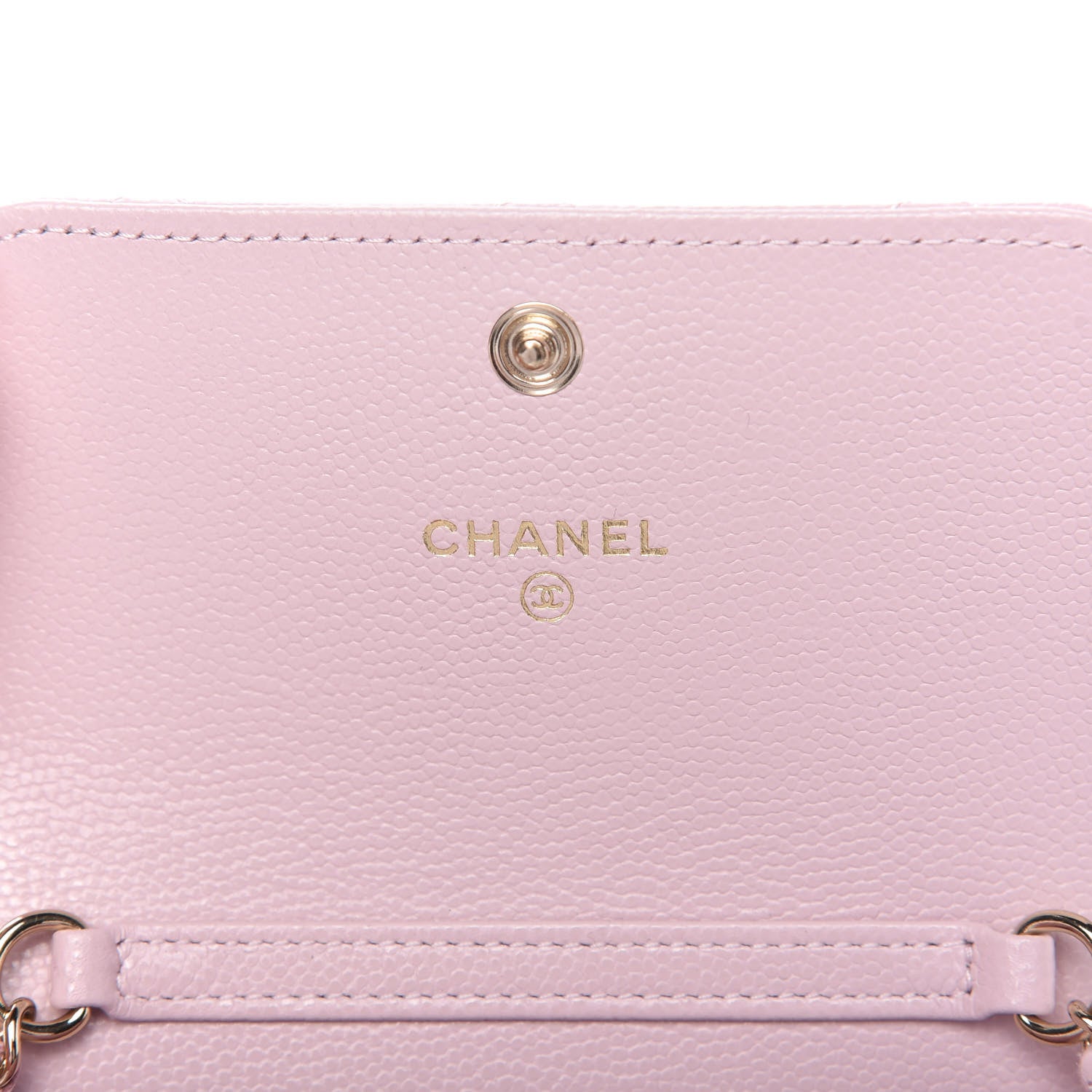 Chanel Caviar Quilted Coco Candy Card Holder On Chain Light Pink 8 of 10
