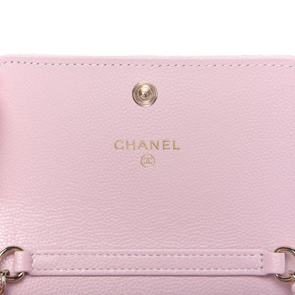 Chanel Caviar Quilted Coco Candy Card Holder On Chain Light Pink 8 of 10
