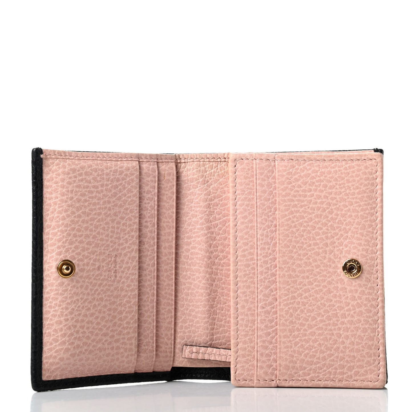 Calfskin GG Marmont Bow Card Case Black
