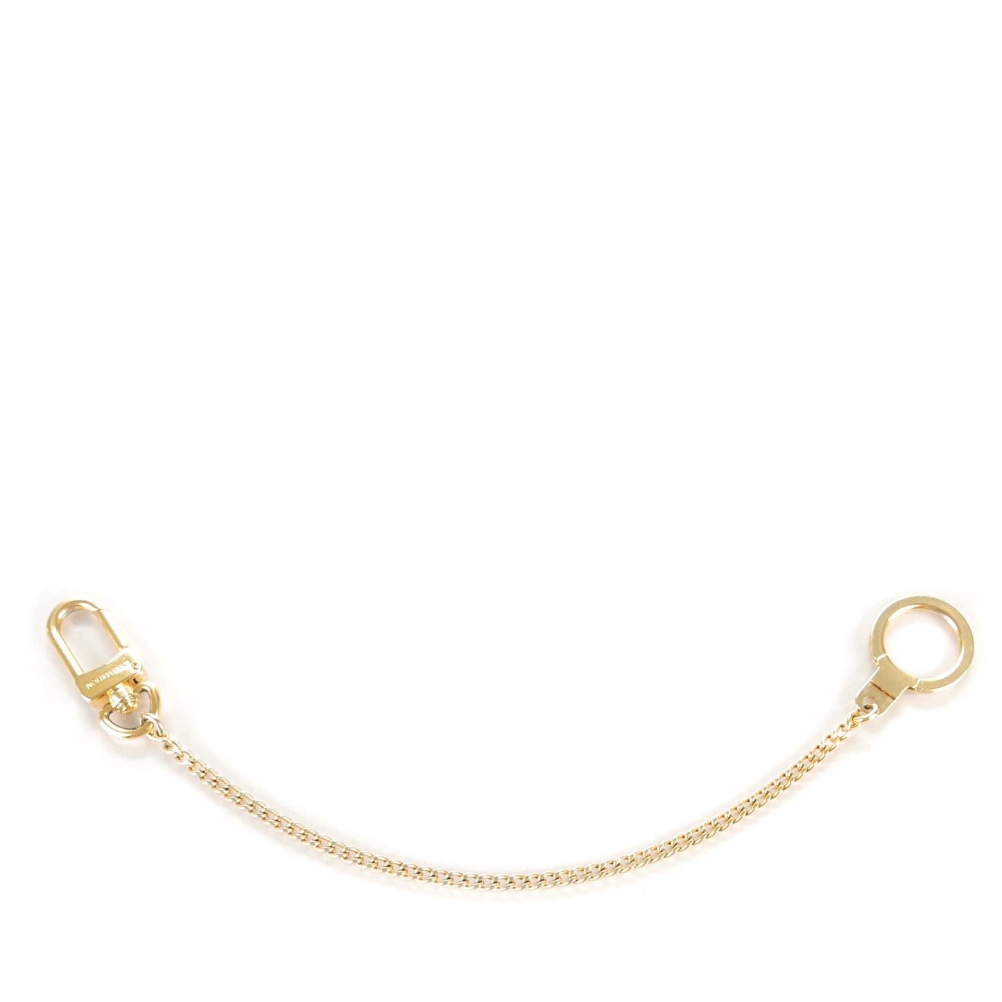 Metal Pochette Extender Key Ring Chain Gold